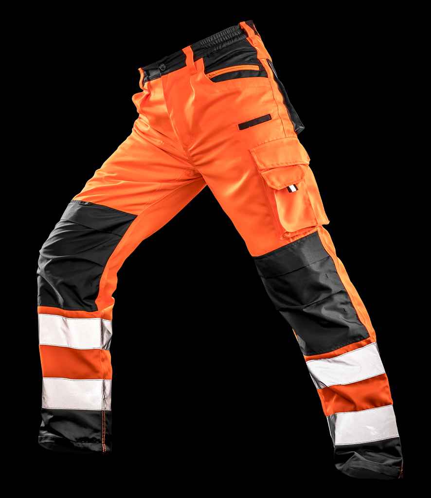 [RS327 FLY XS] Result Safe-Guard Hi-Vis Cargo Trousers (XS, Fluorescent Yellow)