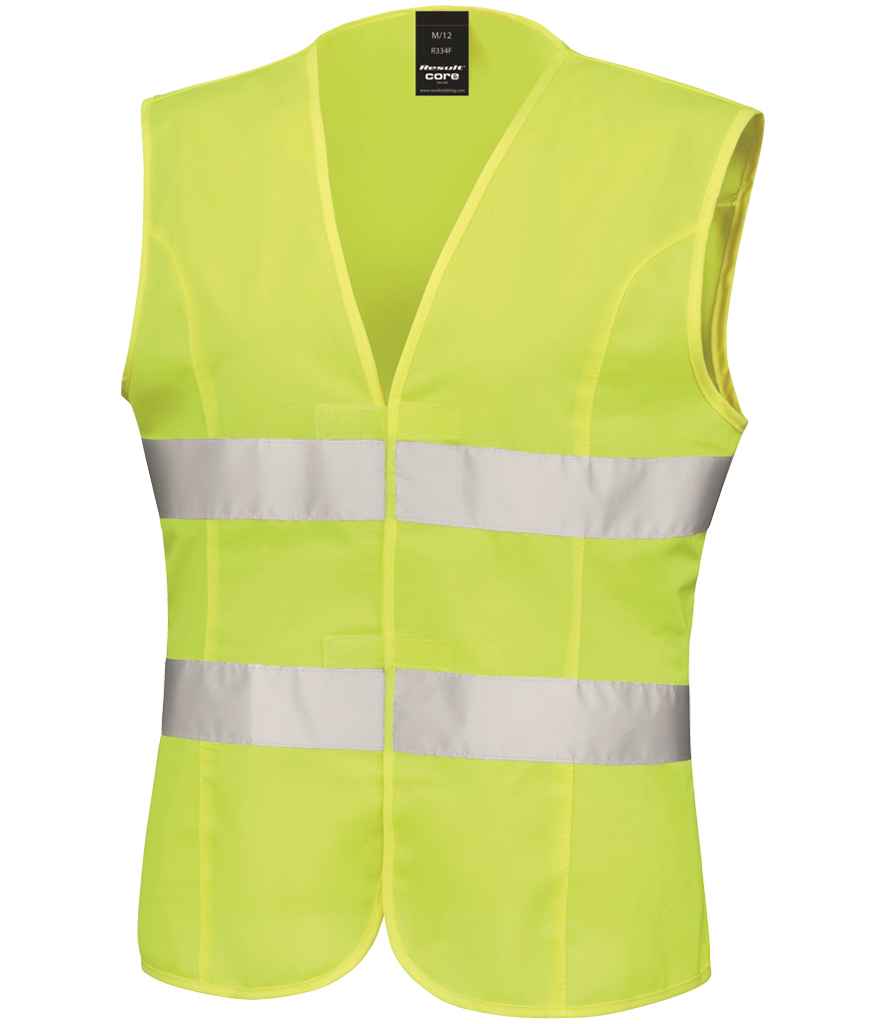 [RS334F FLY XXS] Result Core Ladies Hi-Vis Vest (XXS, Fluorescent Yellow)
