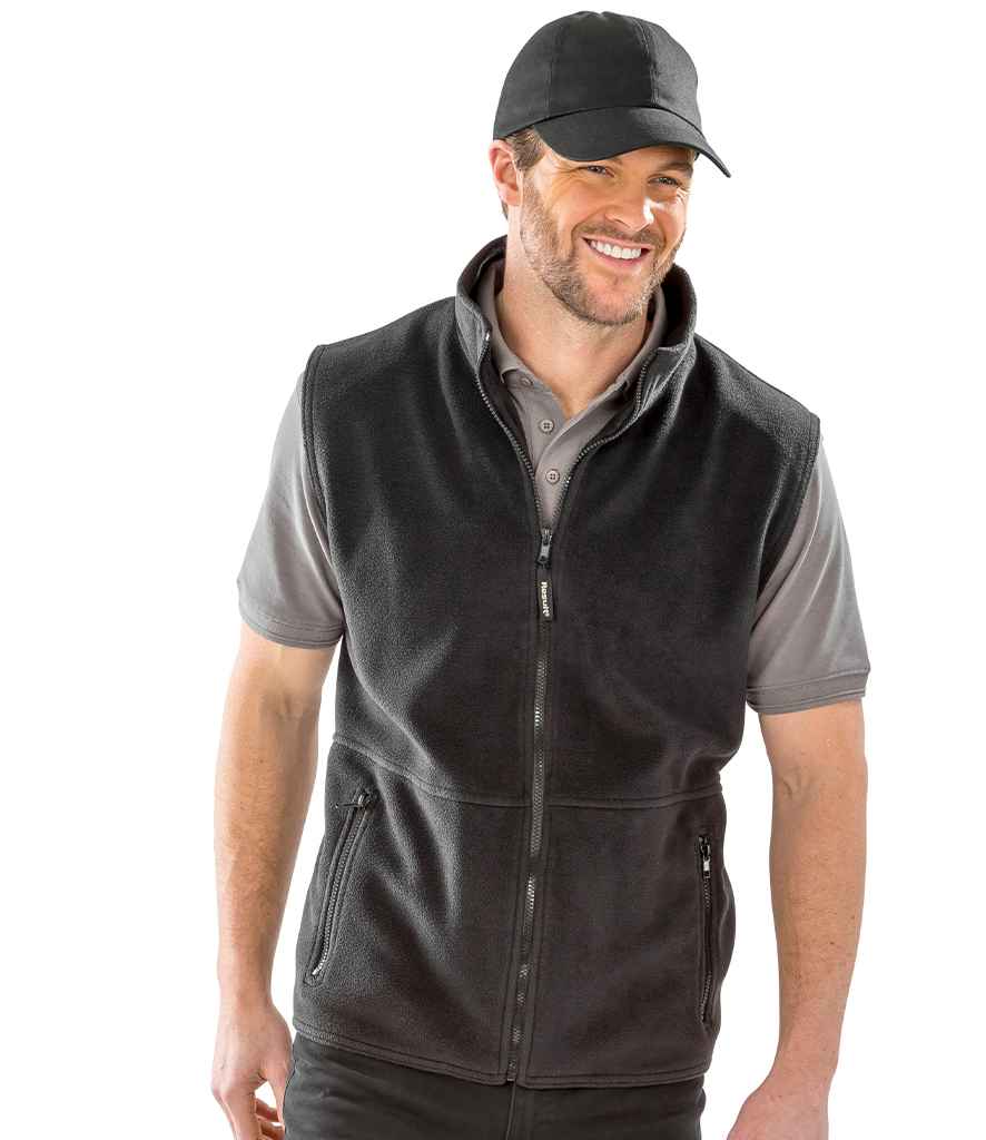 [RS37 BLK XS] Result Polartherm™ Fleece Bodywarmer (XS, Black)