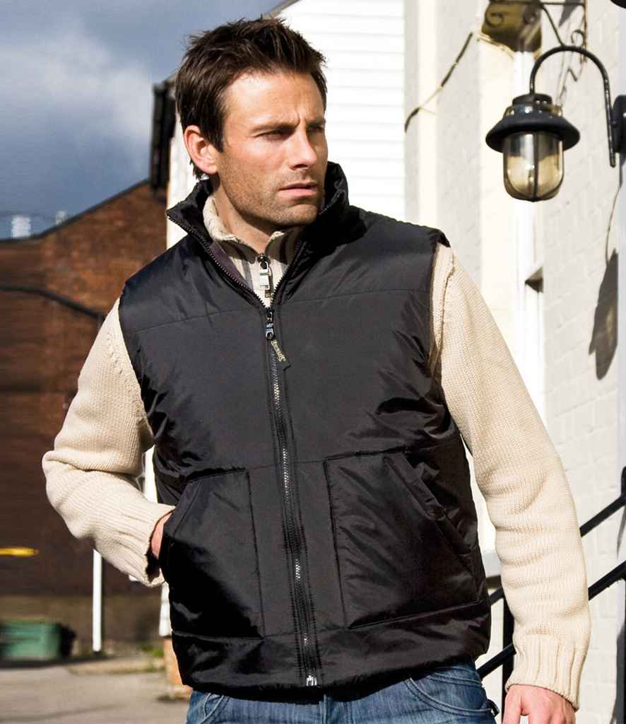 [RS44 DGY S] Result Fleece Lined Bodywarmer (S, Dark Grey)