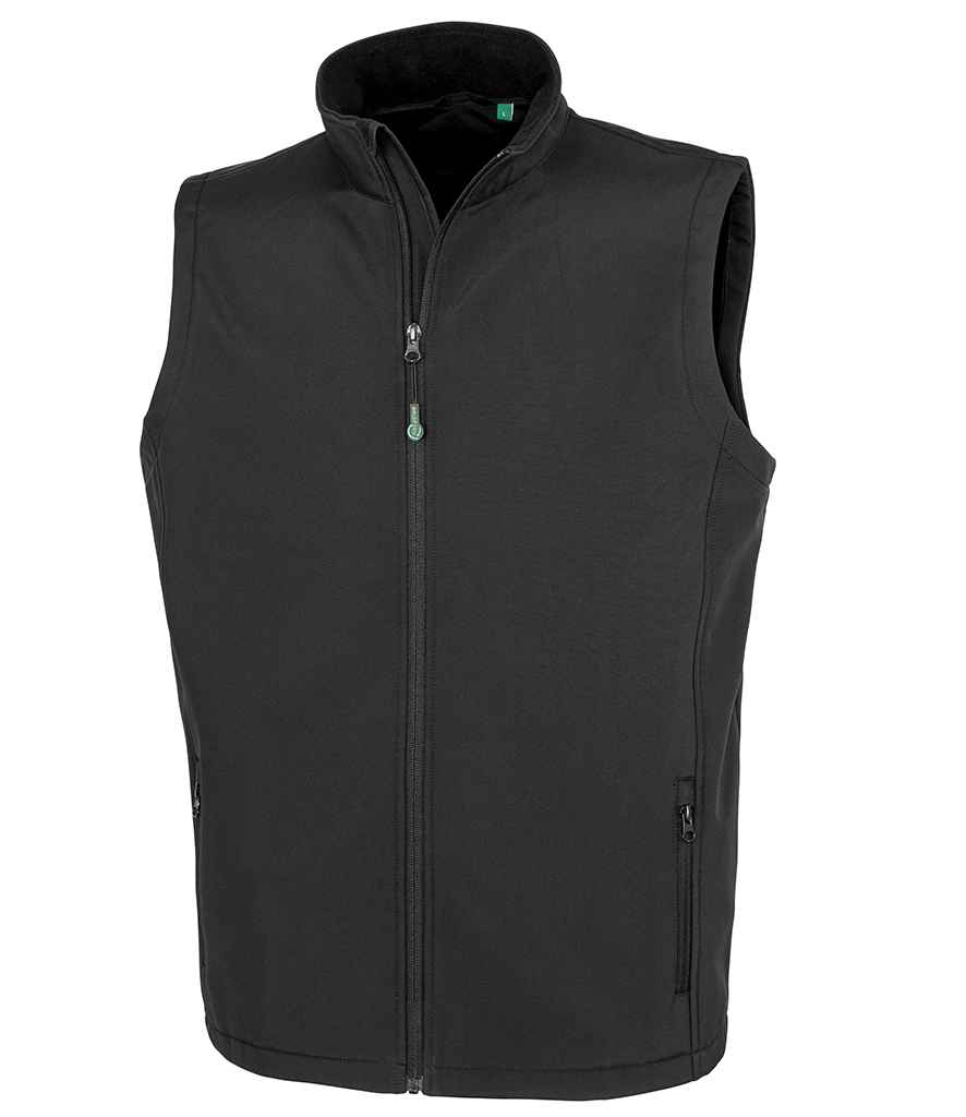 [RS902M BLK S] Result Genuine Recycled Printable Soft Shell Bodywarmer (S, Black)
