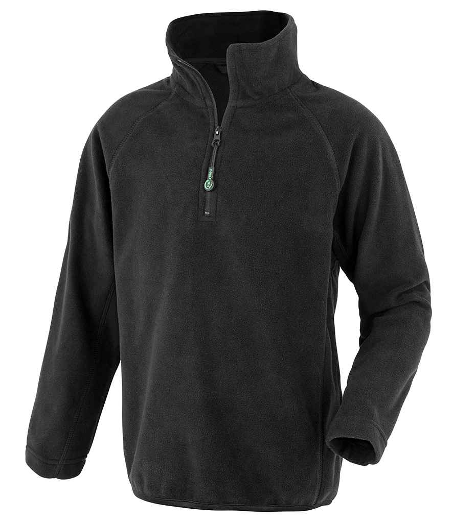 [RS905B BLK 4-6] Result Genuine Recycled Kids Zip Neck Micro Fleece (4-6, Black)