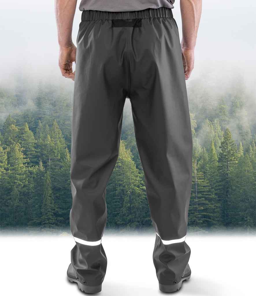 [RS916 BLK S] Result Recycled Prism PU Waterproof Trousers (S, Black)