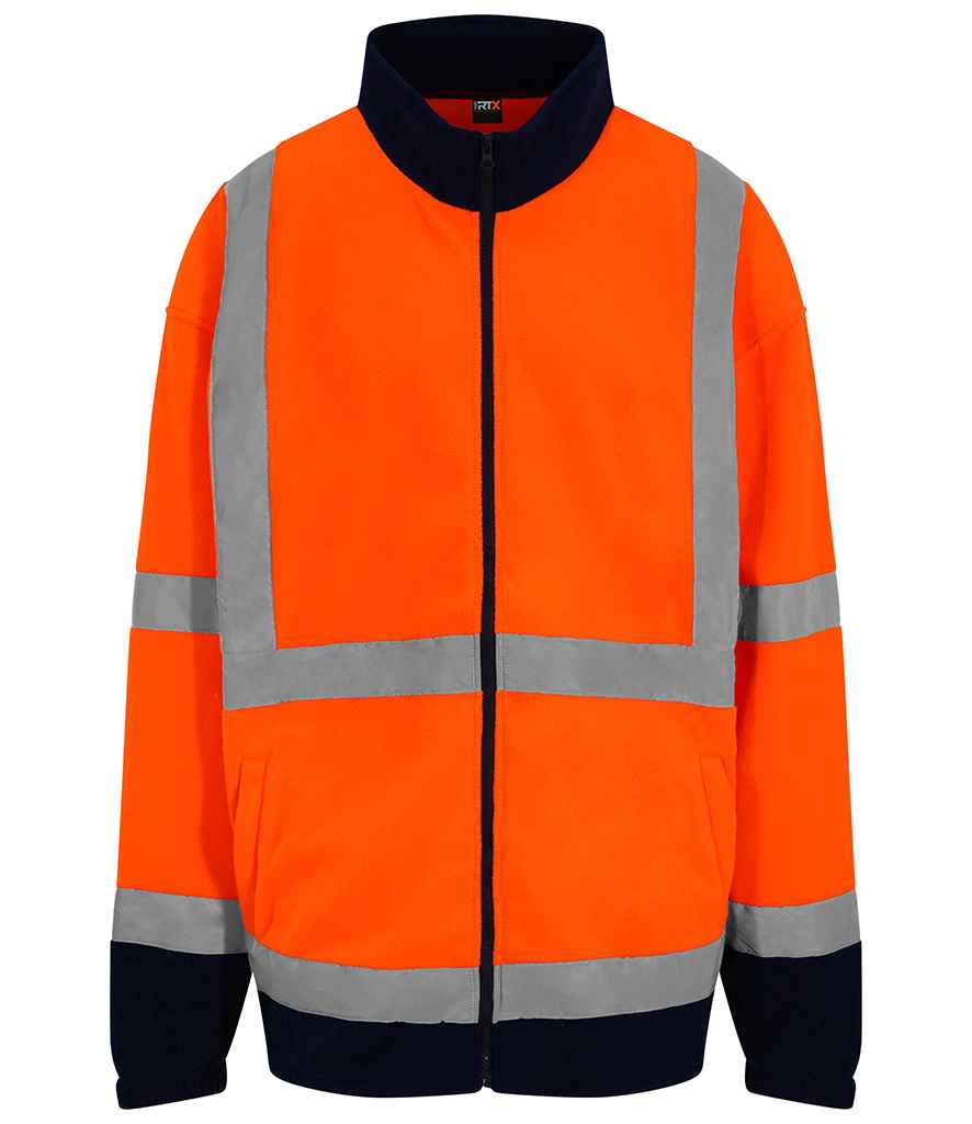 [RX750 OR/NV S] Pro RTX High Visibility Fleece Jacket (S, Orange/Navy)