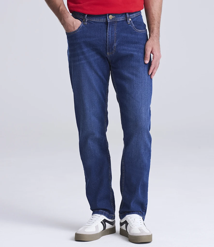 [SD01 BLK 28/R] So Denim Mens Leo Straight Jeans (28/R, Black)