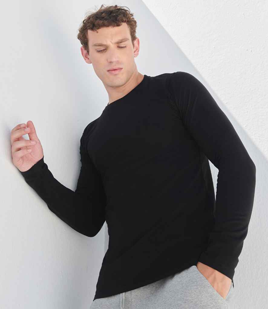 [SF124 BLK S] SF Clothing Feel Good Stretch Long Sleeve T-Shirt (S, Black)
