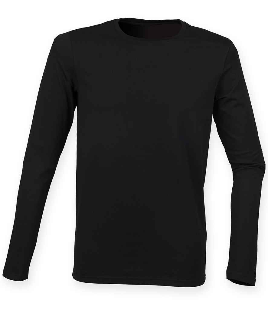 [SF124 BLK S] SF Clothing Feel Good Stretch Long Sleeve T-Shirt (S, Black)