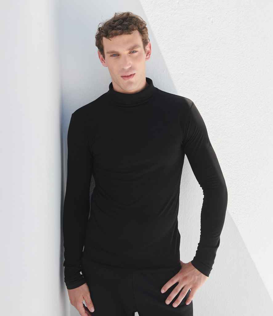 [SF125 BLK S] SF Clothing Feel Good Stretch Roll Neck Top (S)