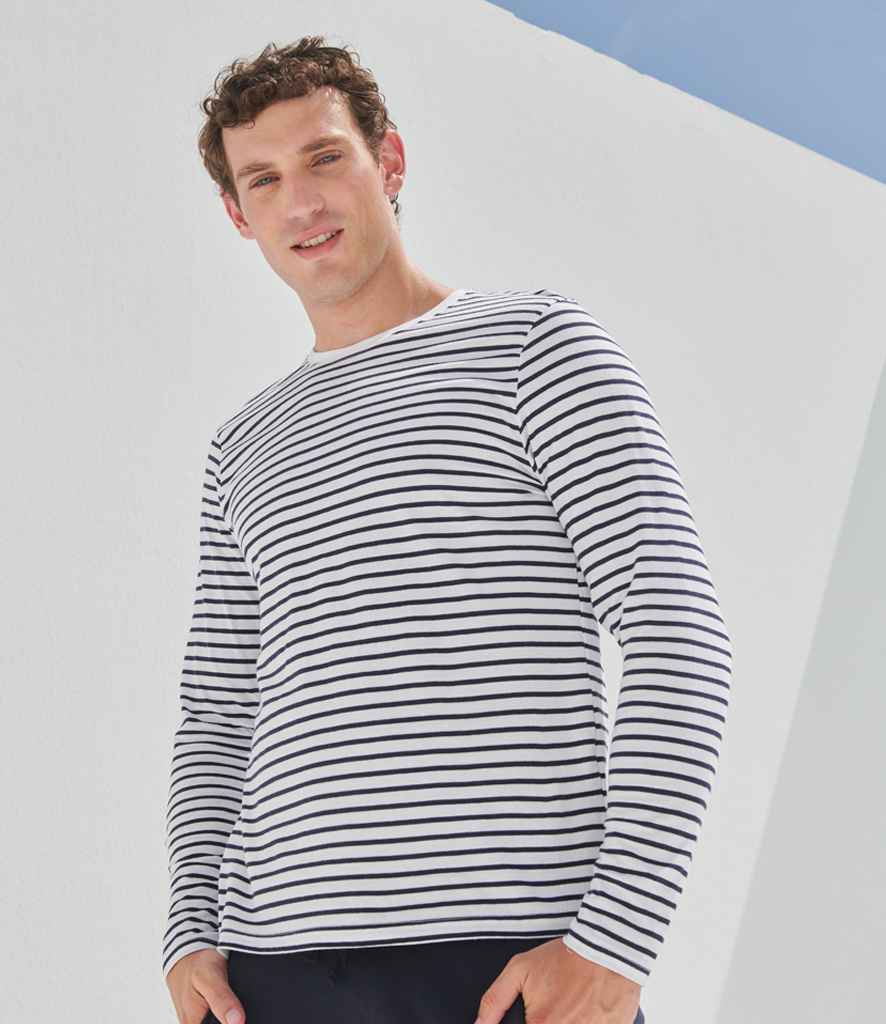 [SF204 WH/OX XXS] SF Clothing Unisex Long Sleeve Striped T-Shirt (XXS)