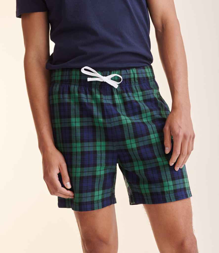 [SF82 NV/GN XS] SF Clothing Tartan Lounge Shorts (XS, Navy/Green)