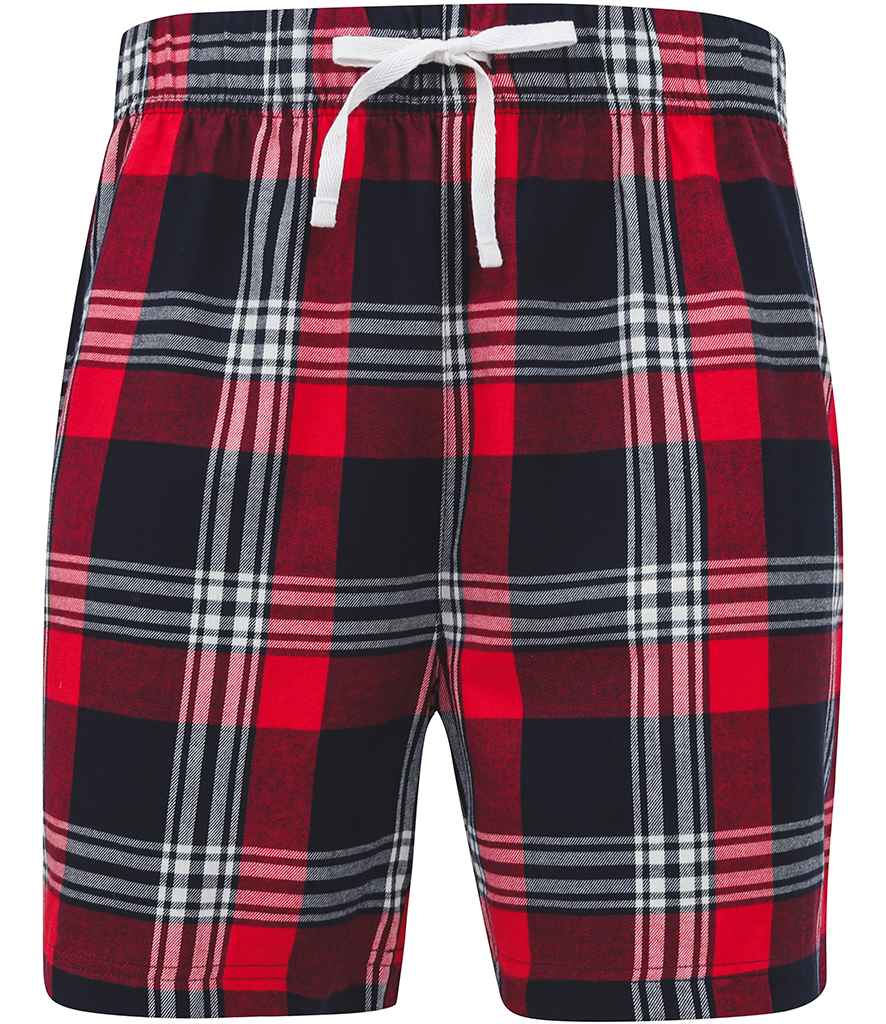 [SF82 RD/NV XS] SF Clothing Tartan Lounge Shorts (XS, Red/Navy)