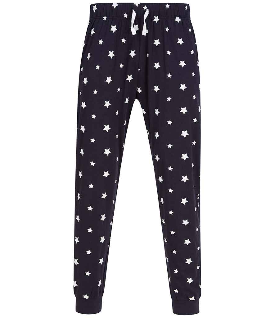 [SF86 NV/WH XS] SF Clothing Unisex Cuffed Lounge Pants (XS, Navy/White Stars)