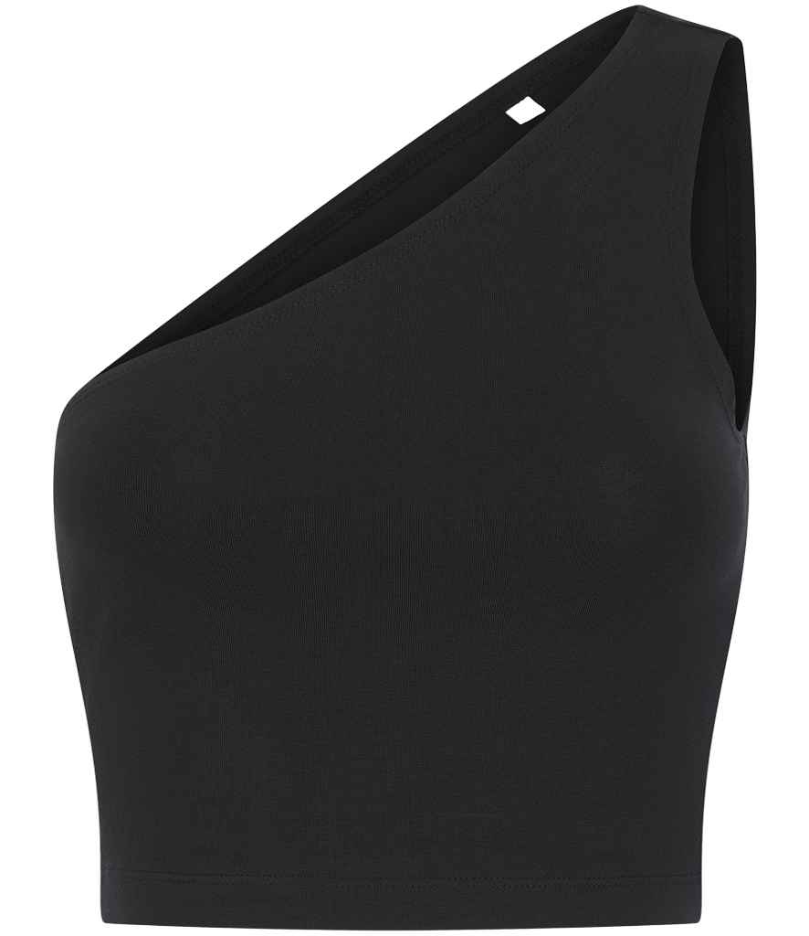 [SK116 BLK XS] SF Clothing Ladies One Shoulder Top (XS, Black)