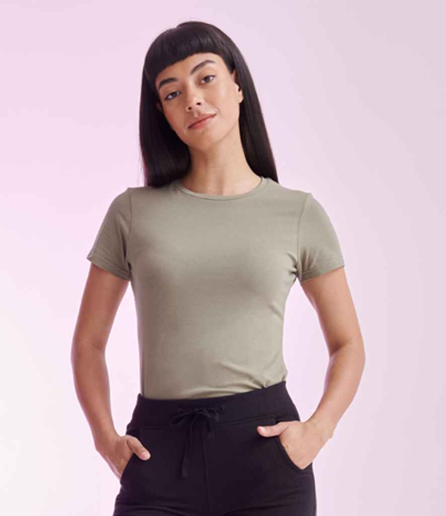 [SK121 HEP XS] SF Clothing Ladies Feel Good Stretch T-Shirt (XS, Heather Pink)