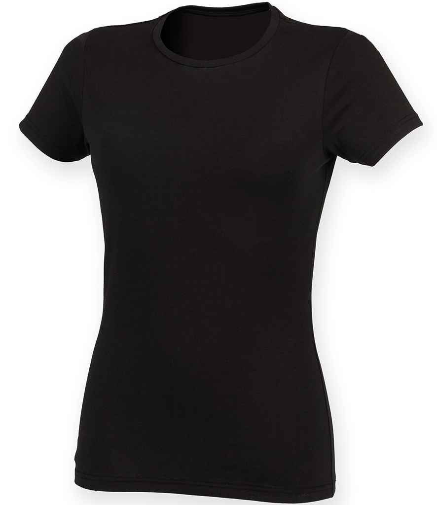 [SK121 BLK XS] SF Clothing Ladies Feel Good Stretch T-Shirt (XS, Black)