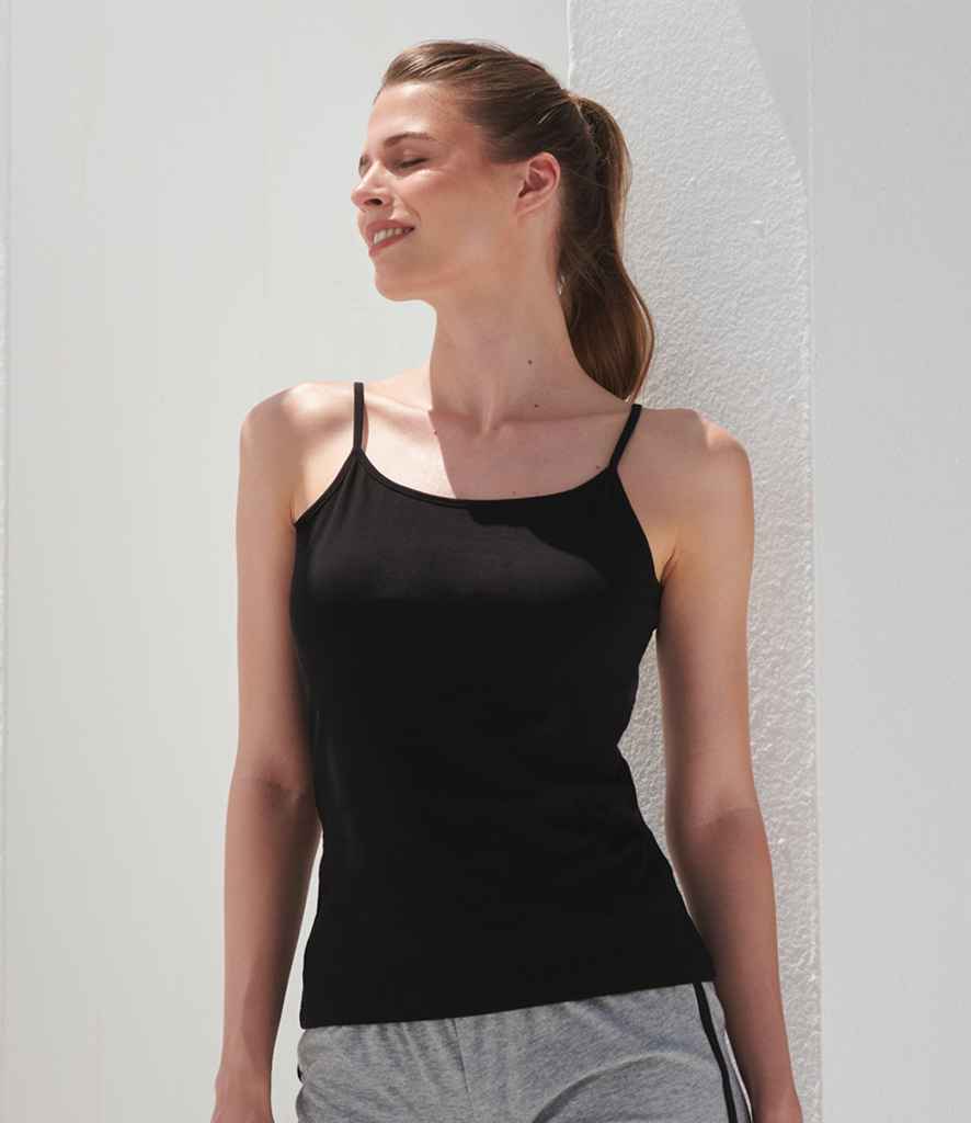 [SK126 BLK XS] SF Clothing Ladies Feel Good Stretch Spaghetti Vest (XS)