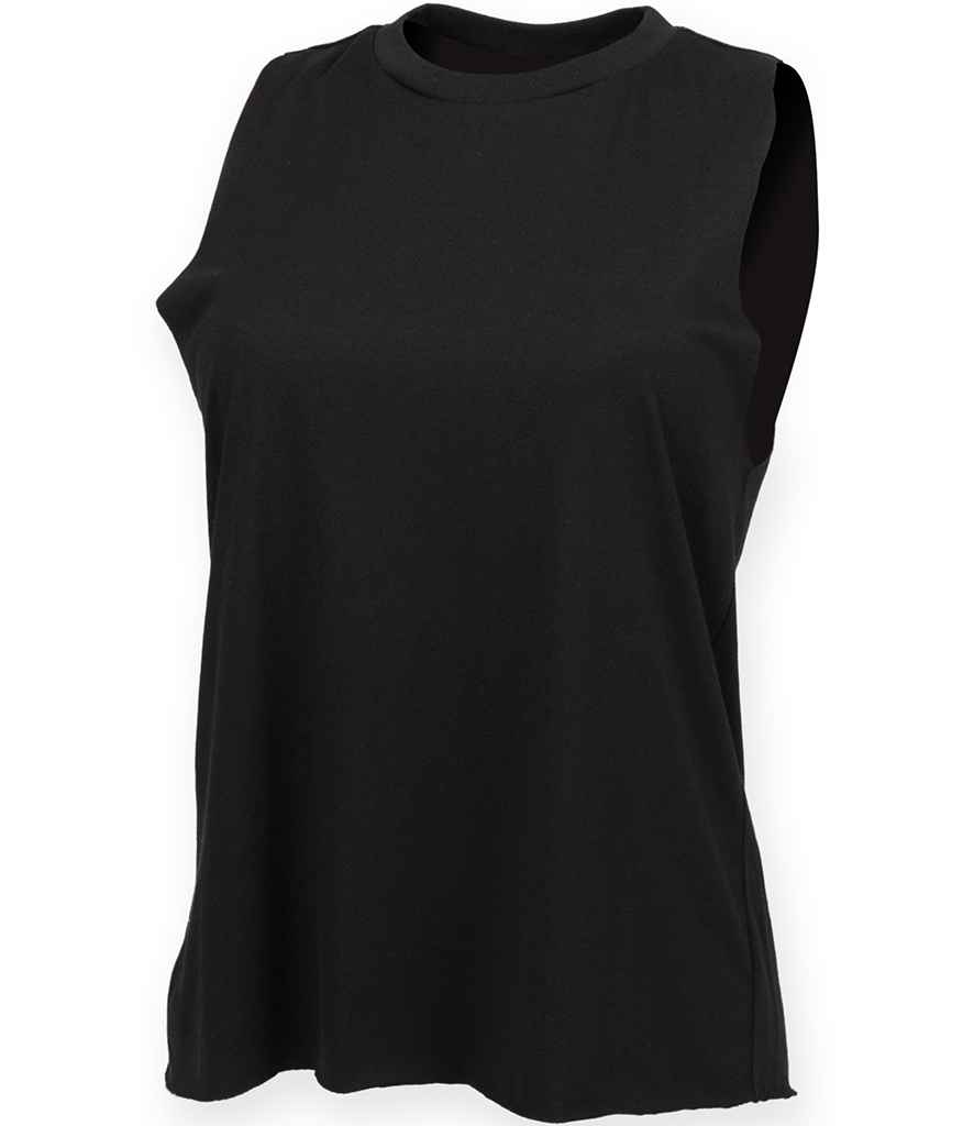 [SK232 BLK XS] SF Clothing Ladies High Neck Vest (XS, Black)