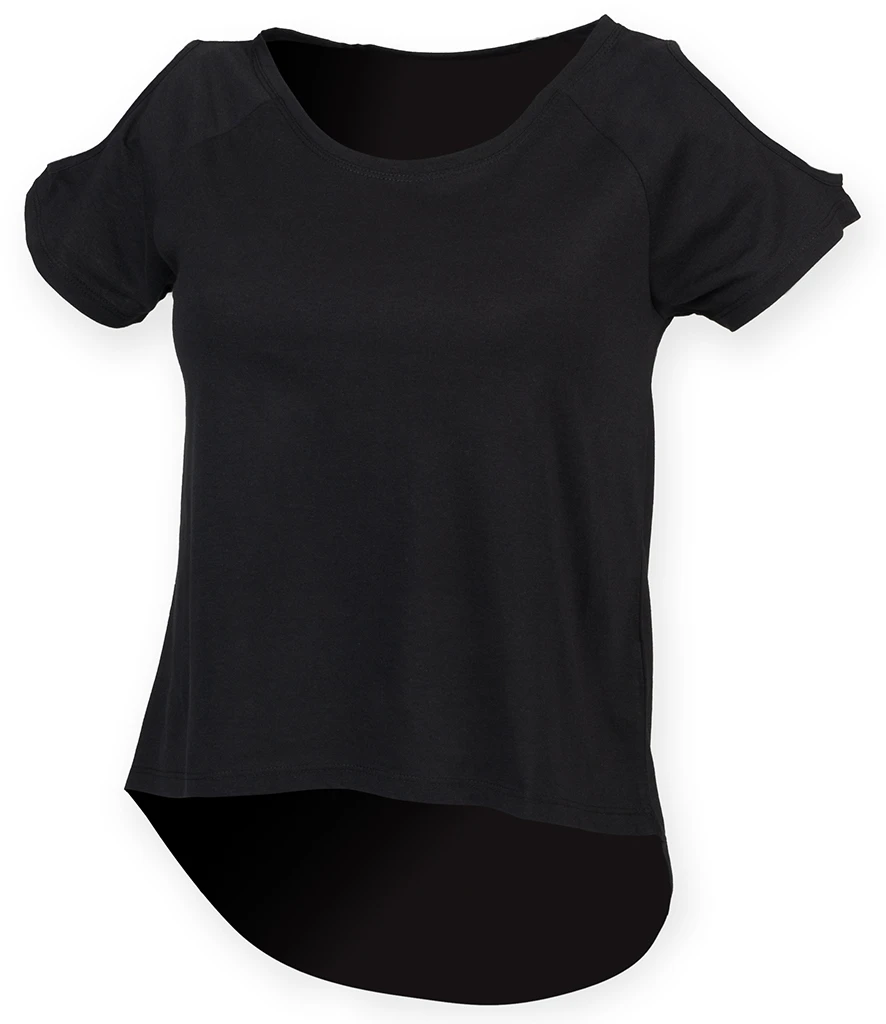 [SK233 BLK XS] SF Clothing Ladies Drop Tail T-Shirt (XS)