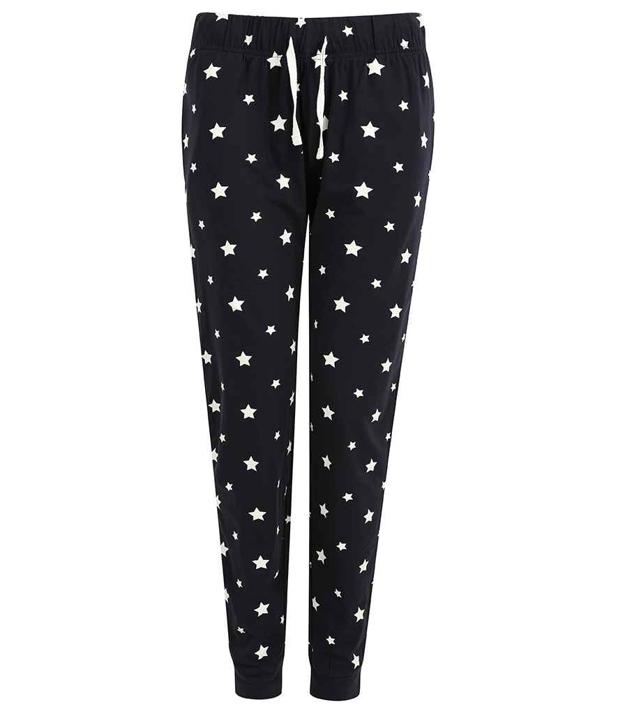 [SK85 NV/WH XS] SF Clothing Ladies Lounge Pants (XS, Navy/White Stars)