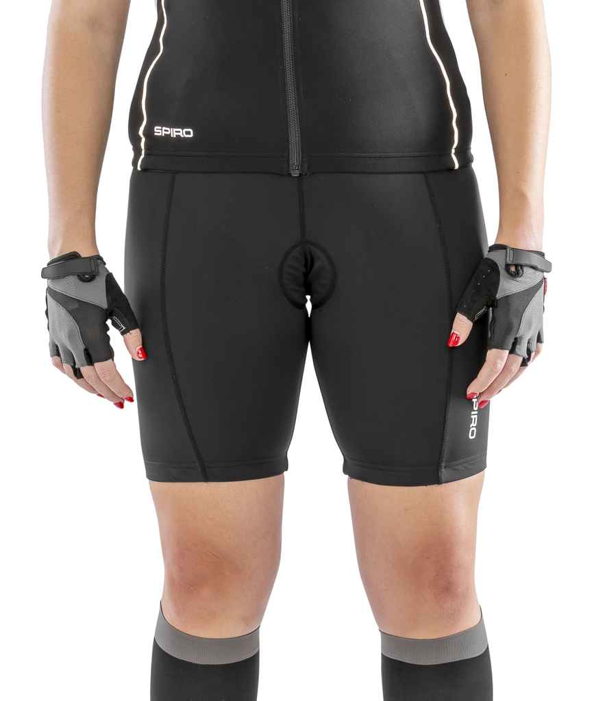 [SR187F BLK XS] Spiro Ladies Bikewear Padded Shorts (XS)
