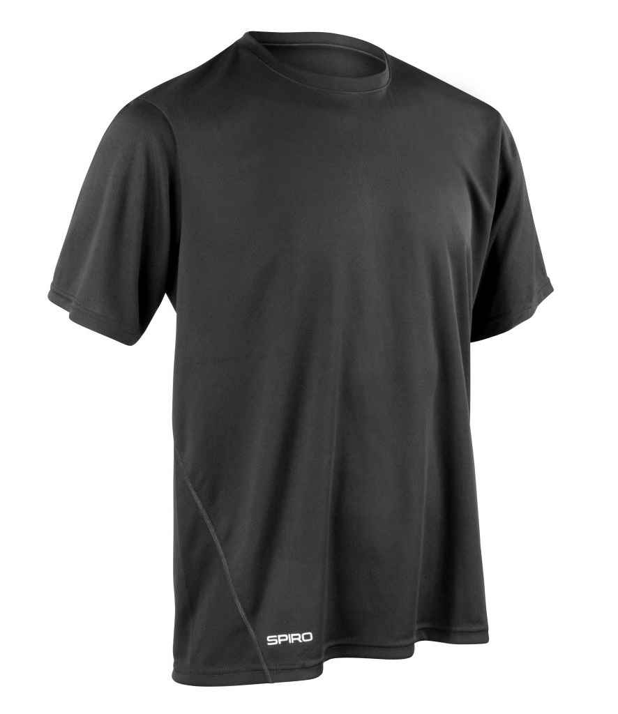[SR253M BLK S] Spiro Quick Dry Performance T-Shirt (S, Black)