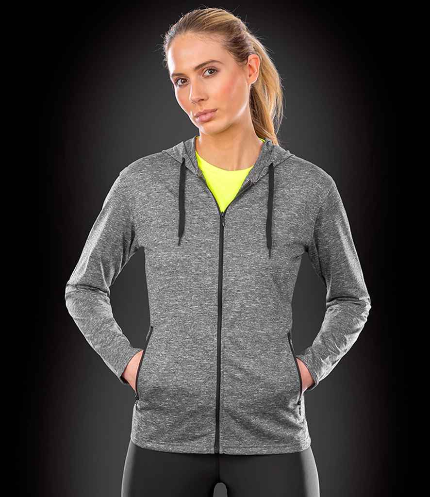 [SR277F MLG XS] Spiro Ladies Hooded T-Shirt Jacket (XS)