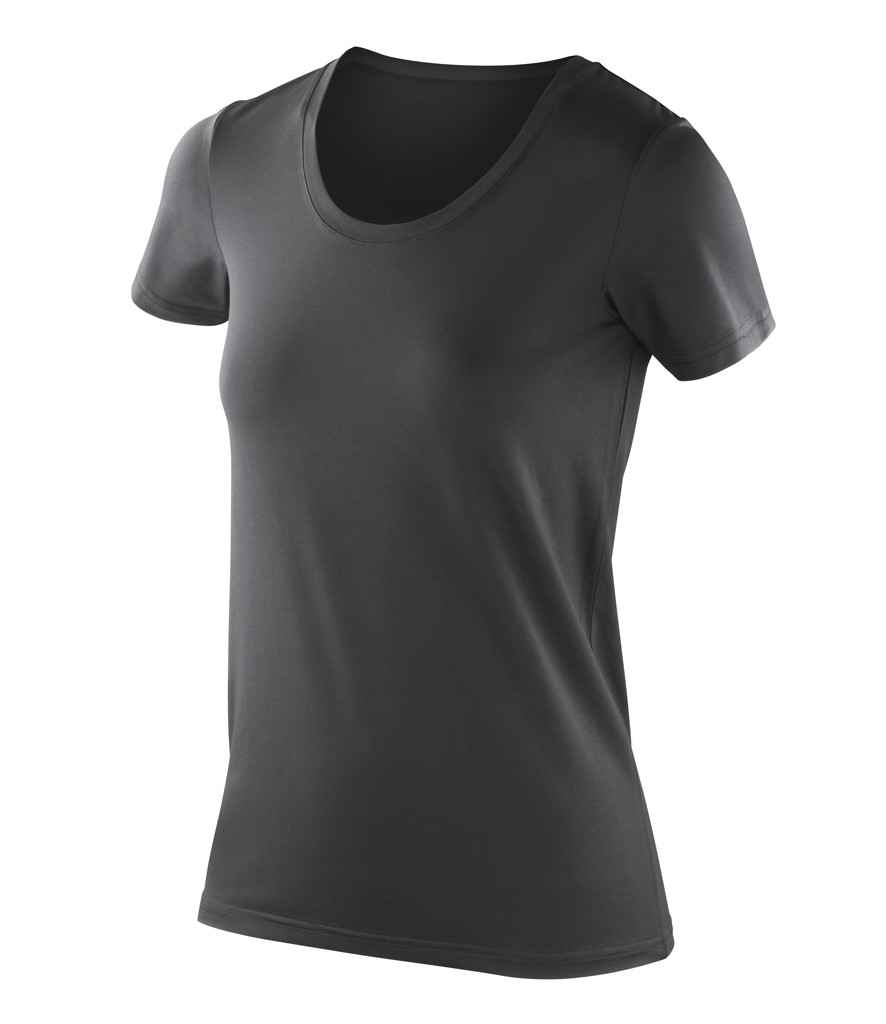 [SR280F BLK XXS] Spiro Impact Ladies Softex® T-Shirt (XXS, Black)