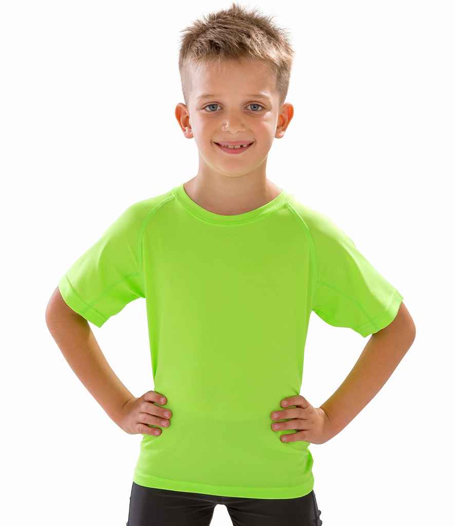 [SR287B OBL XS] Spiro Kids Impact Performance Aircool T-Shirt (XS, Ocean Blue)