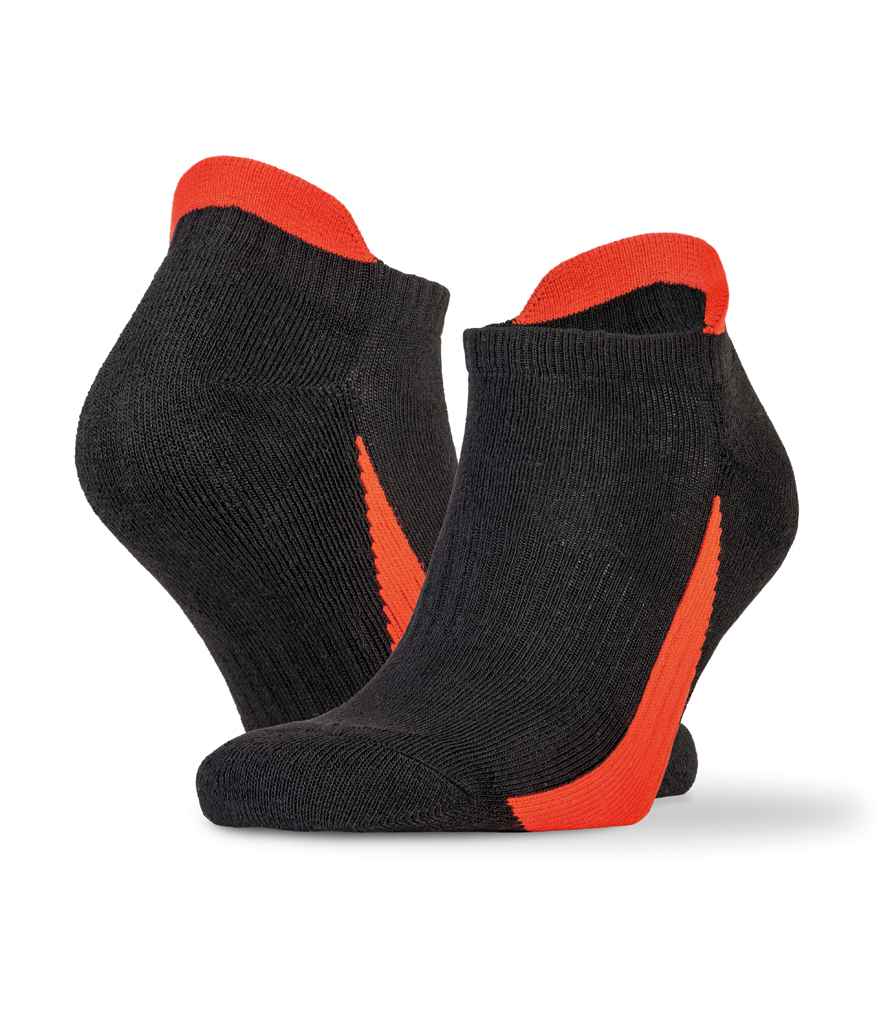 [SR293 WH/NV S/M] Spiro 3 Pack Sports Sneaker Socks (S/M, White/Navy)