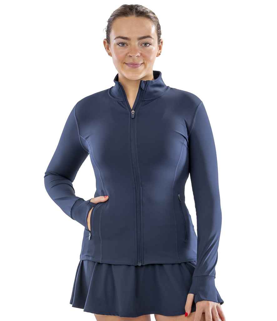 [SR798F BLK 6] Spiro Ladies Recycled Fitness Jacket (6, Black)