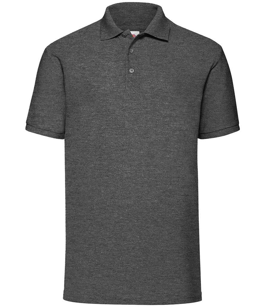 [SS11 DHE S] Fruit of the Loom Poly/Cotton Piqué Polo Shirt (S, Dark Heather)