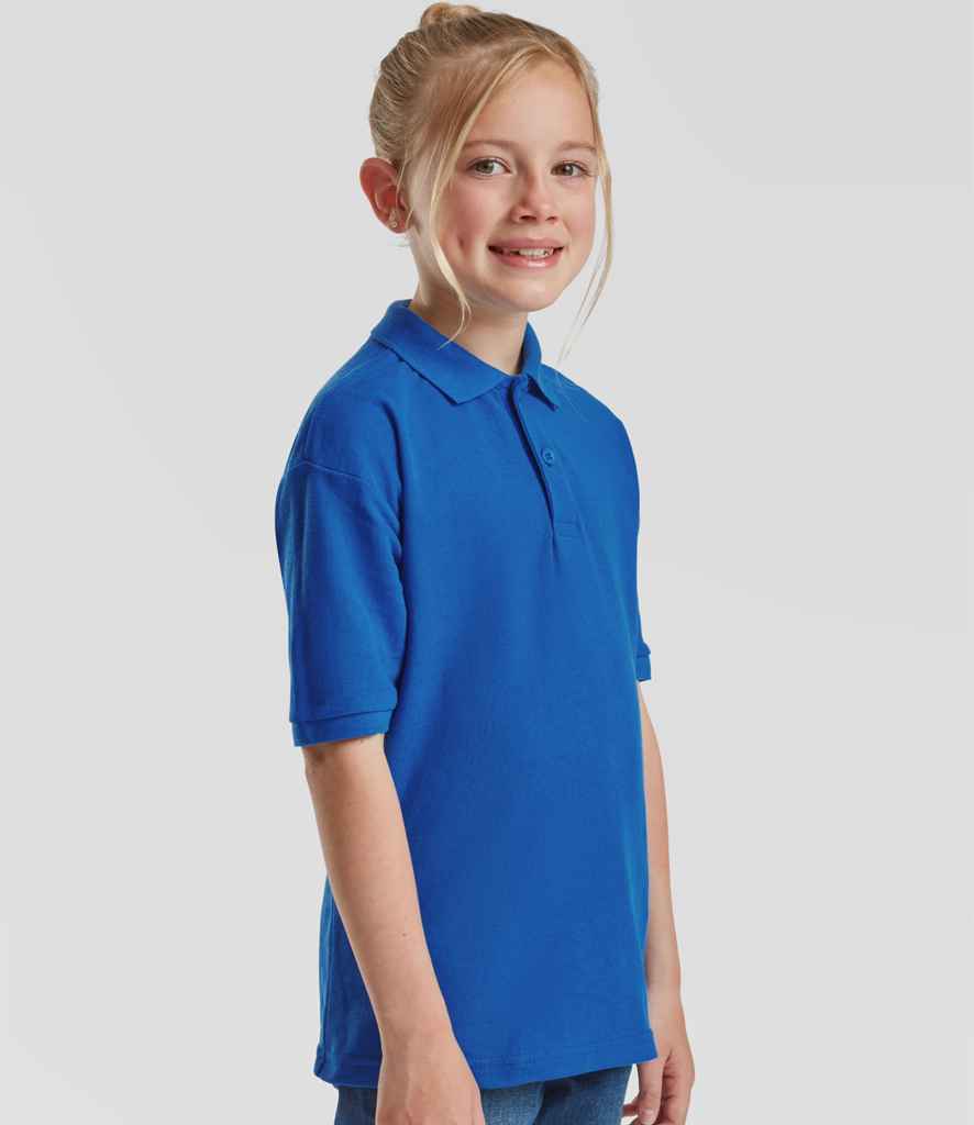 [SS11B LPI 3-4] Fruit of the Loom Kids Poly/Cotton Piqué Polo Shirt (3-4, Light Pink)