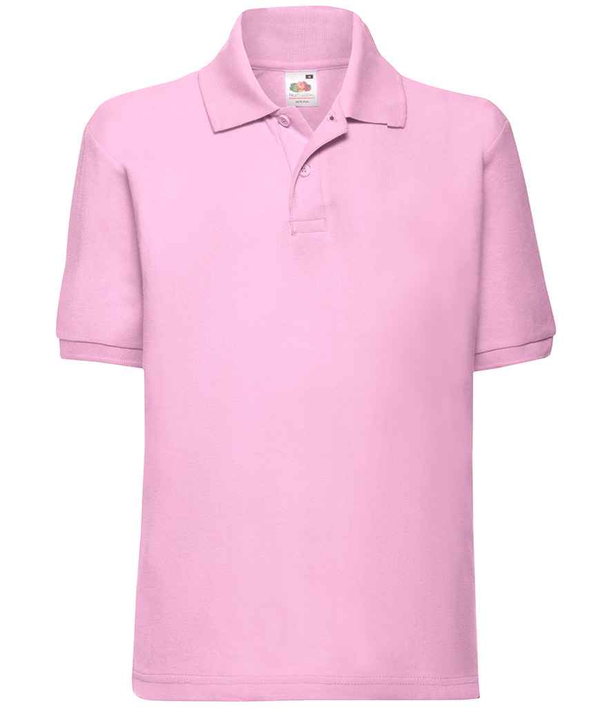 [SS11B LPI 3-4] Fruit of the Loom Kids Poly/Cotton Piqué Polo Shirt (3-4, Light Pink)