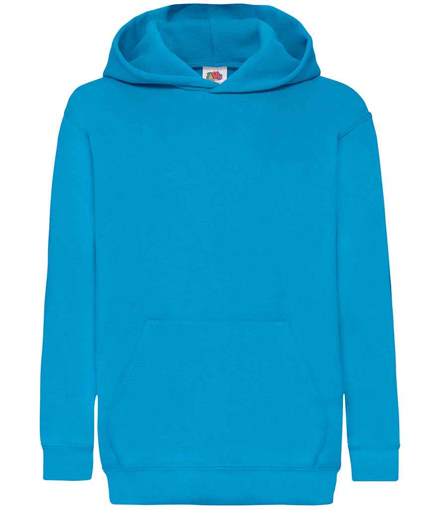 [SS14B AZR 5-6] Fruit of the Loom Kids Classic Hooded Sweatshirt (5-6, Azure)