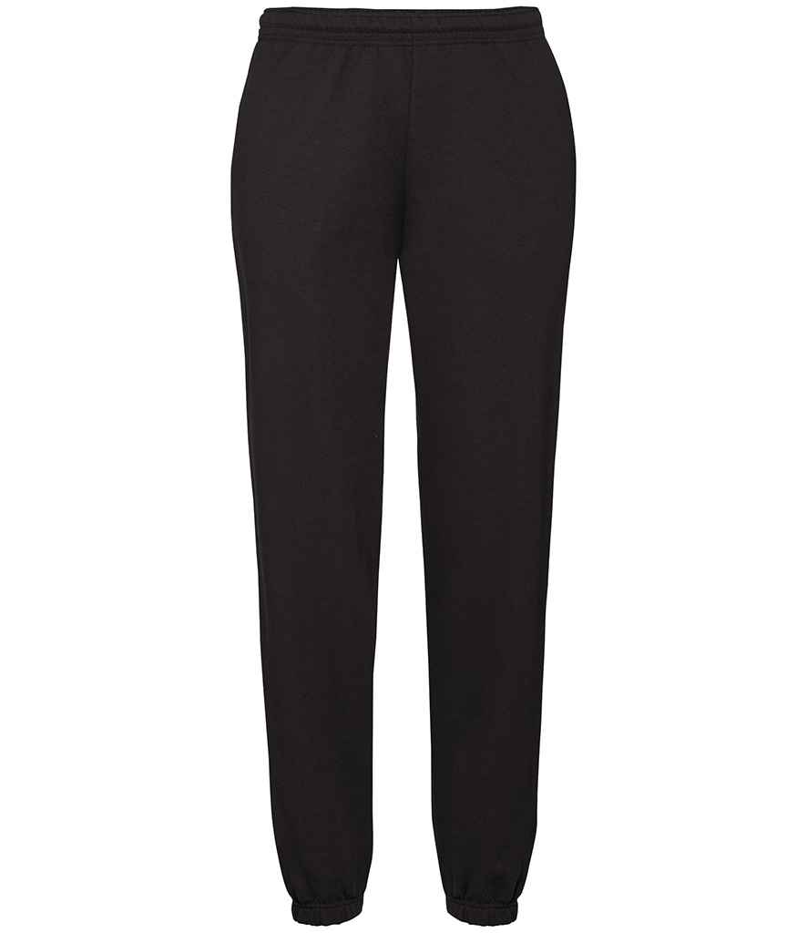 [SS15 BLK XS] Fruit of the Loom Classic Elasticated Hem Jog Pants (XS, Black)