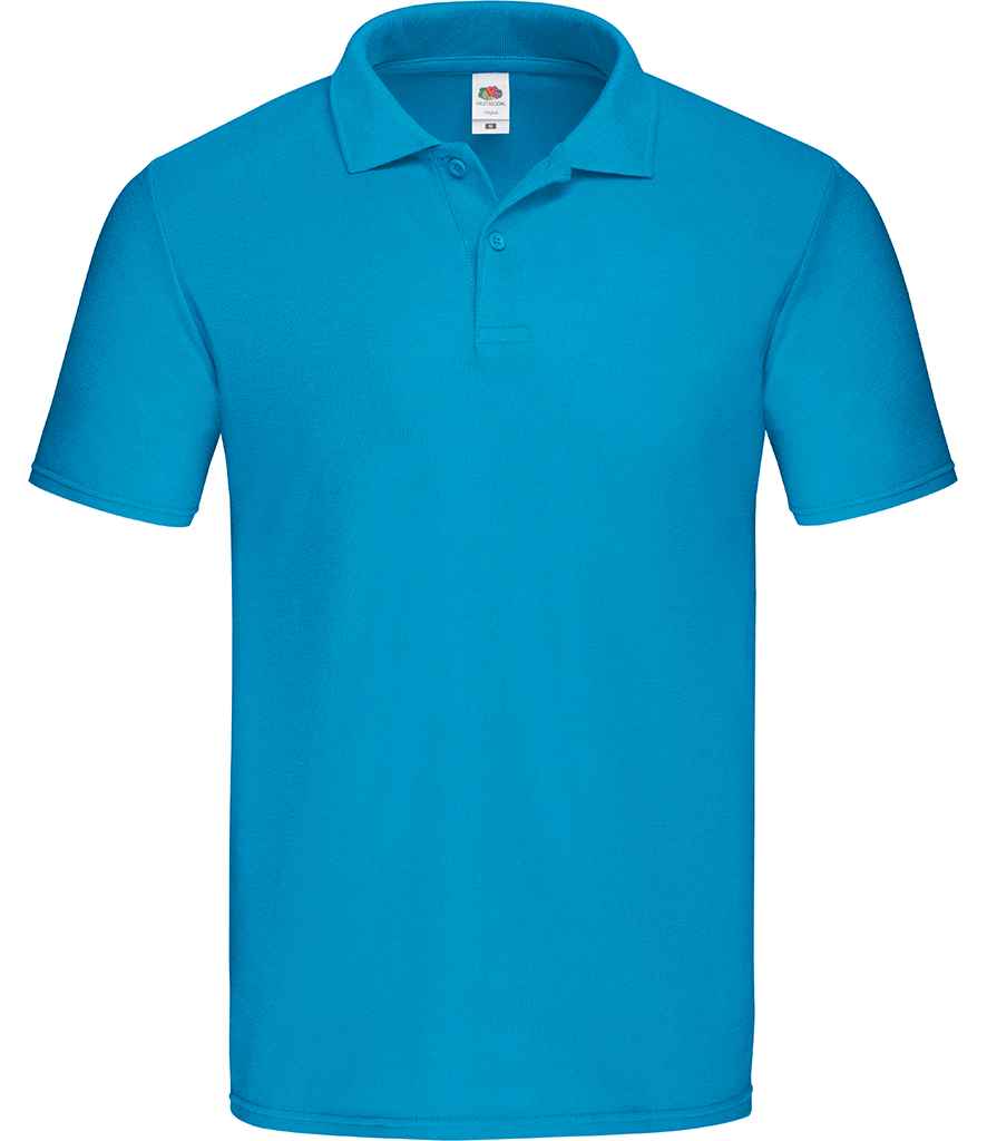 [SS229 AZR S] Fruit of the Loom Original Piqué Polo Shirt (S, Azure)