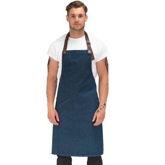 [DE111DNM] Lc Prep Denim Bib Apron