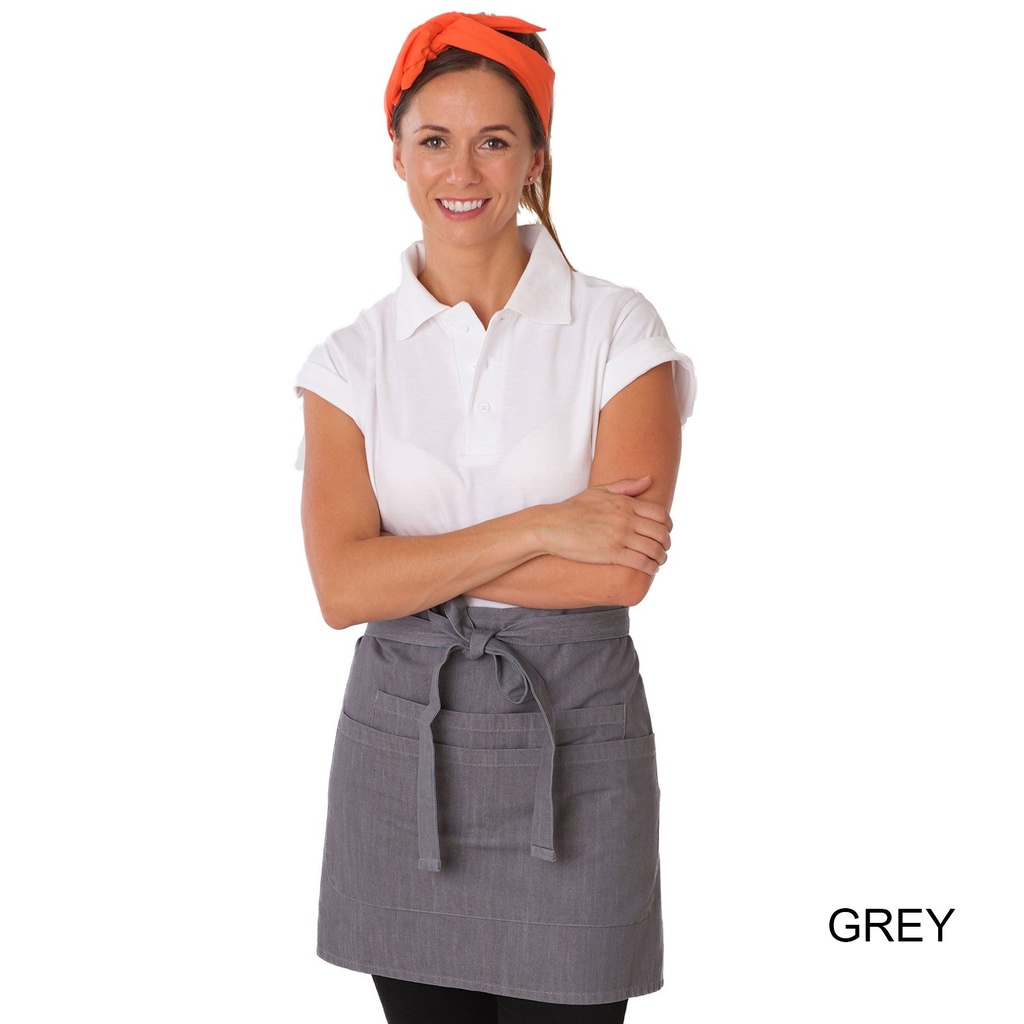 [DP37DNM] Short Bar Apron  Pkt 36" X 16"