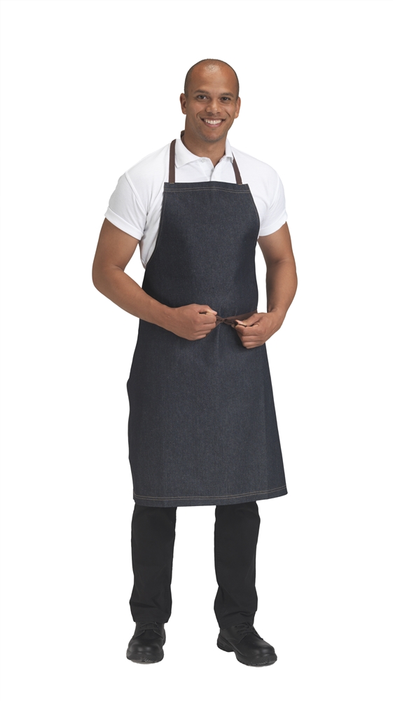 Bib Apron Cotton,Yellow Stitch