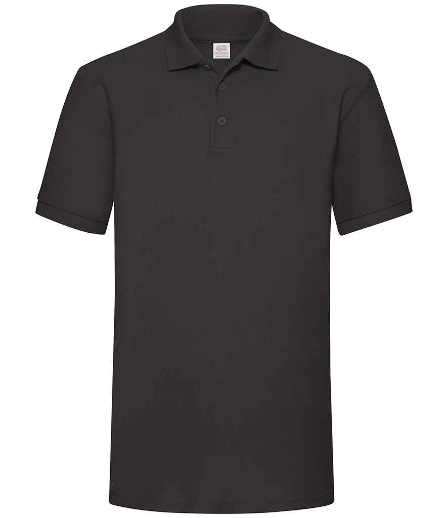 [SS27 BLK S] Fruit of the Loom Heavy Poly/Cotton Piqué Polo Shirt (S, Black)