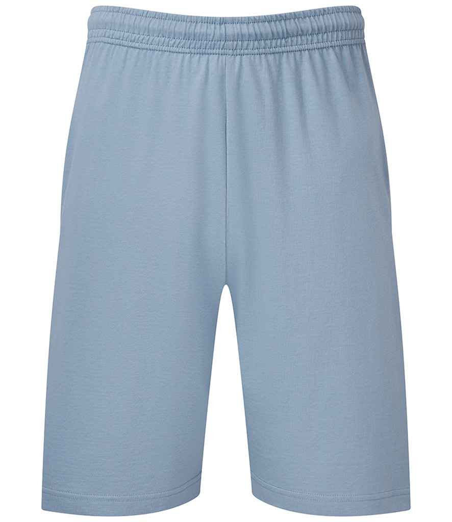 [SS62 MIB S] Fruit of the Loom Iconic 195 Jersey Shorts (S, Mineral Blue)