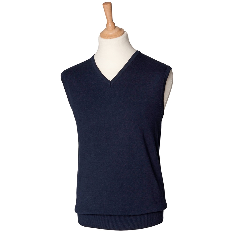 Henbury Sleeveless V-Neck Jump (Black, S)