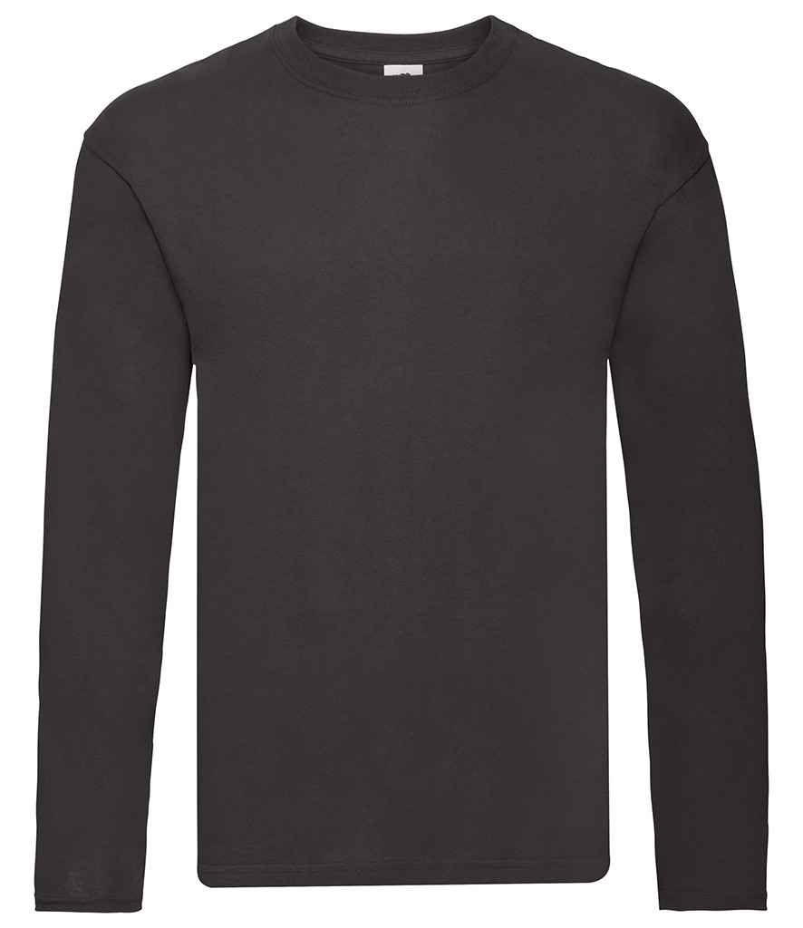 [SS632 BLK S] Fruit of the Loom Original Long Sleeve T-Shirt (S, Black)