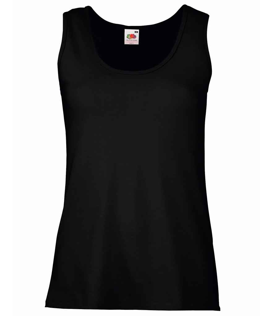 [SS704 BLK XS] Fruit of the Loom Lady Fit Value Vest (XS, Black)