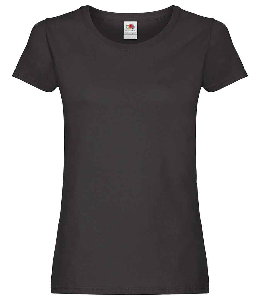 [SS712 BLK XS] Fruit of the Loom Lady Fit Original T-Shirt (XS, Black)