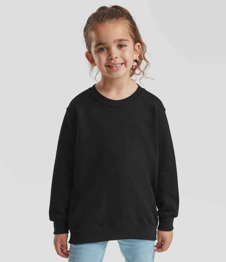 [SS9B BLK 3-4] Fruit of the Loom Kids Classic Drop Shoulder Sweatshirt (3-4, Black)