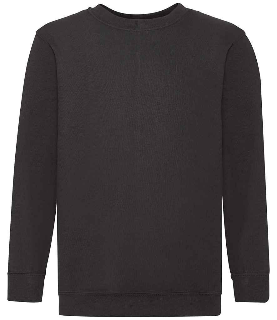[SS9B BLK 3-4] Fruit of the Loom Kids Classic Drop Shoulder Sweatshirt (3-4, Black)