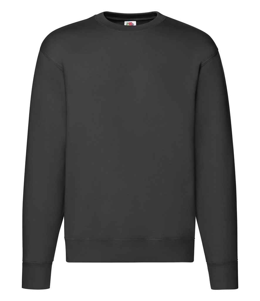 [SSE9 BLK S] Fruit of the Loom Premium Drop Shoulder Sweatshirt (S, Black)