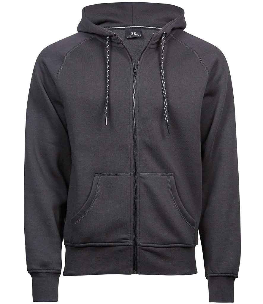 [T5435 DGY S] Tee Jays Fashion Zip Hooded Sweatshirt (S, Dark Grey)