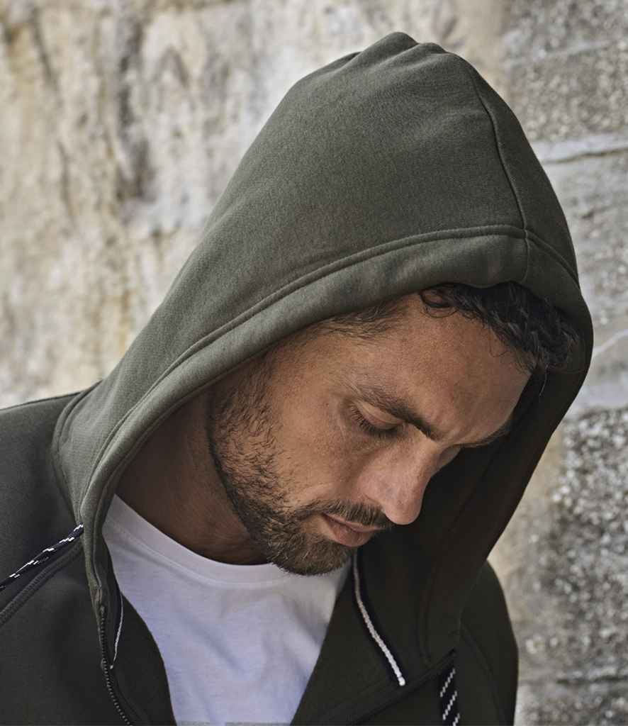 [T5435 DGY S] Tee Jays Fashion Zip Hooded Sweatshirt (S, Dark Grey)